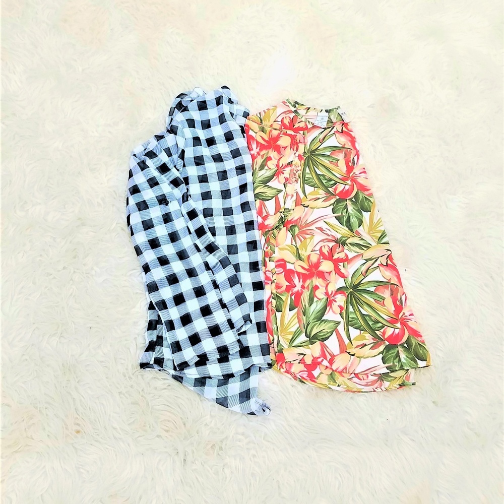 Two Patterned Medium Blouses